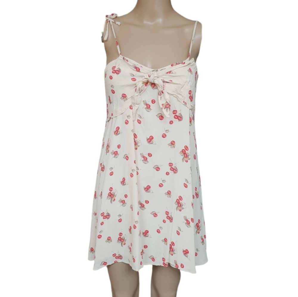 For Love & Lemons Sexy Cherry Strappy Back Dress